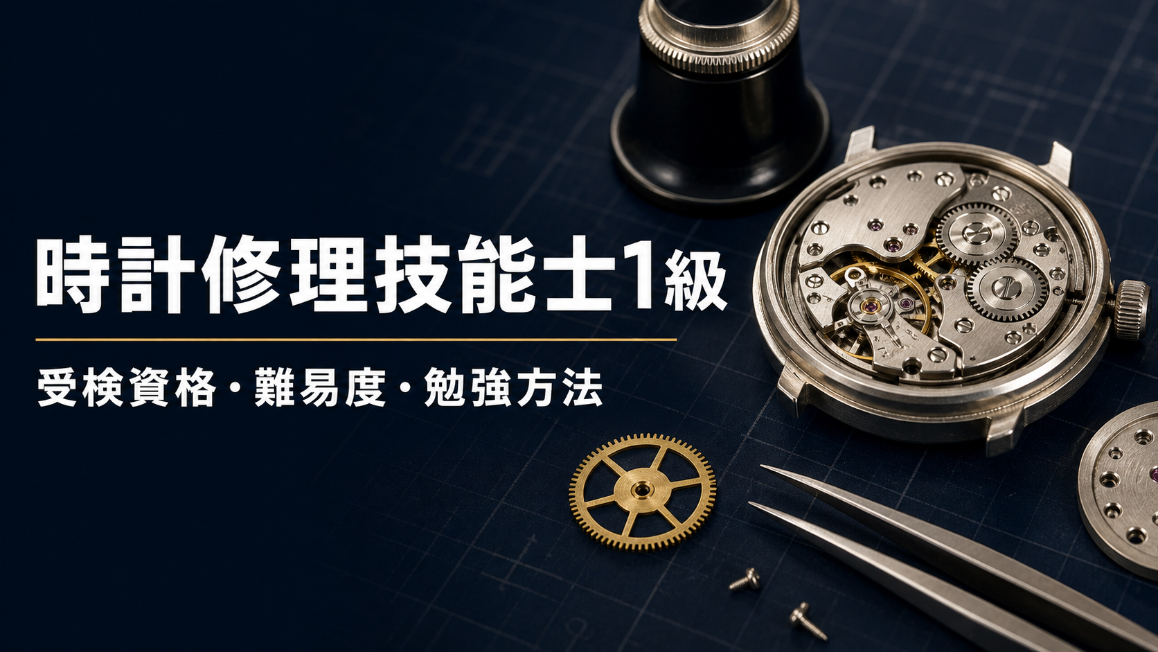 時計修理技能士1級の受検資格・難易度・勉強方法